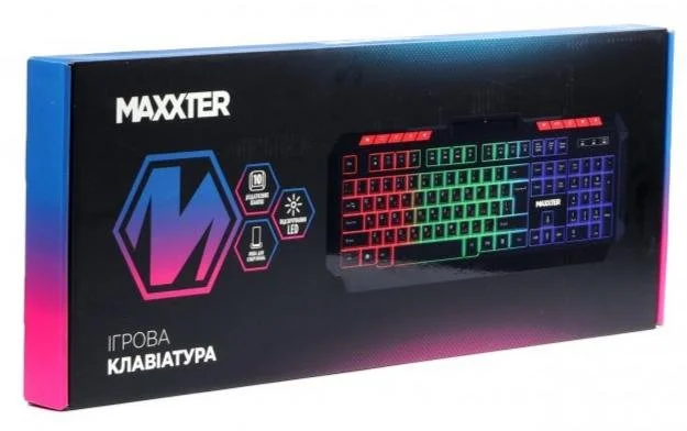 Фото: Клавіатура Maxxter KBG-UML-02B-UA Black № 12 | KTC