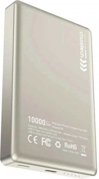 Фото: Батарея універсальна Choetech B739 10000mAh 20W Beige (B739-CCCWH) № 6 | KTC