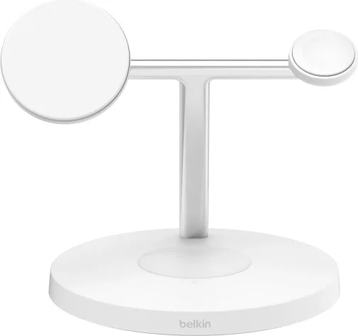 Фото: Бездротова зарядна станція Belkin BoostCharge Pro 3in1 Qi2 15W White (WIZ032KQWH) № 11 | KTC
