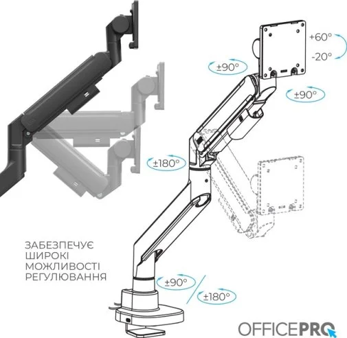 Фото: Кронштейн OfficePro MA851B Black № 25 | KTC