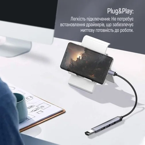 Фото: USB-хаб ColorWay USB-C 4in1 (CW-HUB04) № 24 | KTC