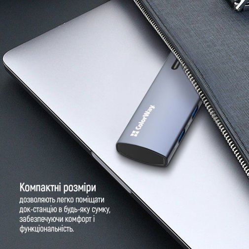 USB-хаб ColorWay USB-C PD 100W 4K 5in1 (CW-HUB01)