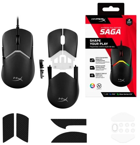 Фото: Миша HyperX Pulsefire Saga Black (A2PB3AA) № 36 | KTC