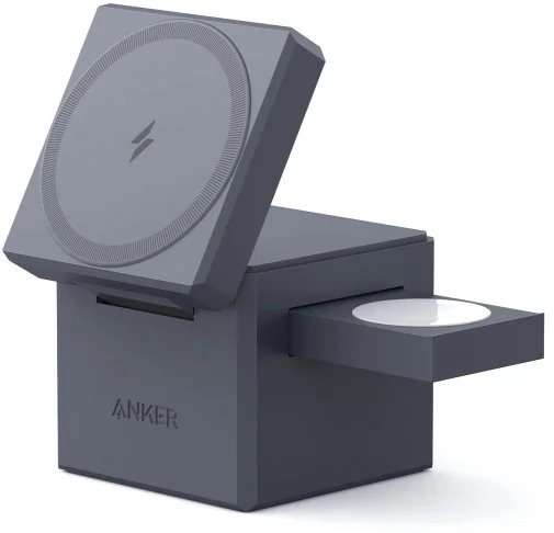 Фото: Бездротова зарядна станція Anker MagGo Wireless Charging Station Cube 3in1 15W Black (Y1811G11) № 18 | KTC