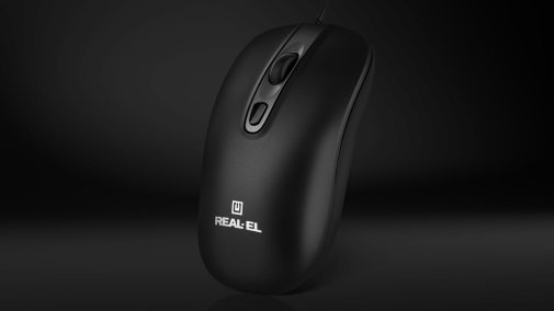 Миша Real-EL RM-222 Black (EL123200040)