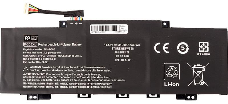 Батарея для ноутбука PowerPlant HP Pavilion X360 14 Series PC03XL 11.55V 3400mAh (NB462346)