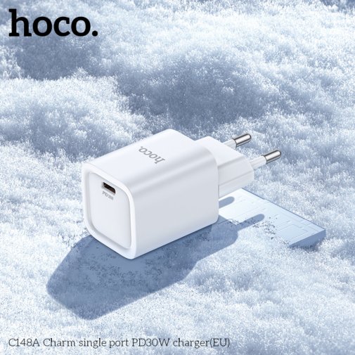 Зарядний пристрій Hoco C148A Charm 30W White (6942007630306)