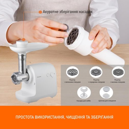 Електром'ясорубка Panasonic MK-GX1700WTQ