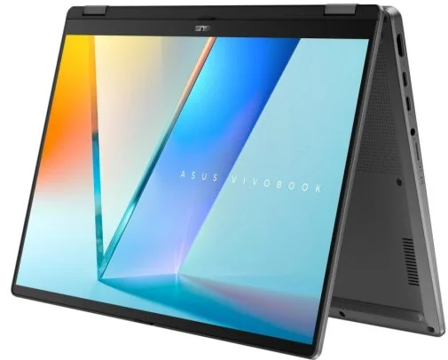 Фото: Ноутбук ASUS Vivobook 14 Flip TP3407AA-SG061X Matte Gray - 14" OLED 60 Гц / Intel Core Ultra 9 / 386H / DDR5 32 ГБ / PCI-E SSD 1 ТБ / Intel Graphics № 10 | KTC