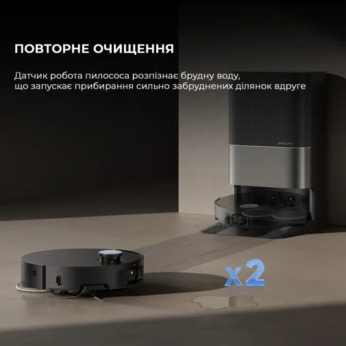 Фото: Робот-пилосос Dreame Bot X50 Ultra Complete Black (RLX85CE-4-BL) № 43 | KTC