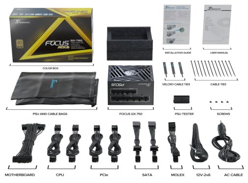 Блок живлення Seasonic 750W Focus GX 750 ATX3.1 (FOCUS-GX-750-ATX31)