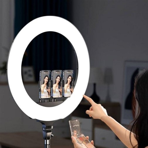 Світлодіодне селфі-кільце RTAKO AR-GTB01-18S digital display Ring Light 6942063218661