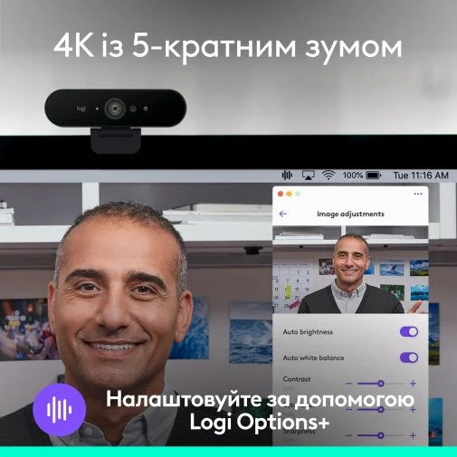 Фото: Web-камера Logitech Brio 4K Ultra HD for Business Graphite (960-001746) № 11 | KTC