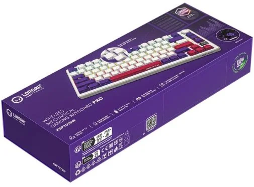 Фото: Клавіатура Lorgar KBP7075W Toxic Purple ENG WL/RT/USB White (LRG-KBP7075W-WH-US) № 18 | KTC