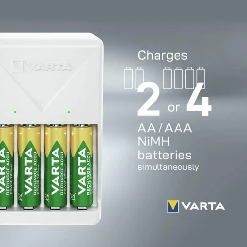 Фото: Зарядний пристрій Varta Plug Charger with 4xAA 2100mAh (57657101451) № 16 | KTC