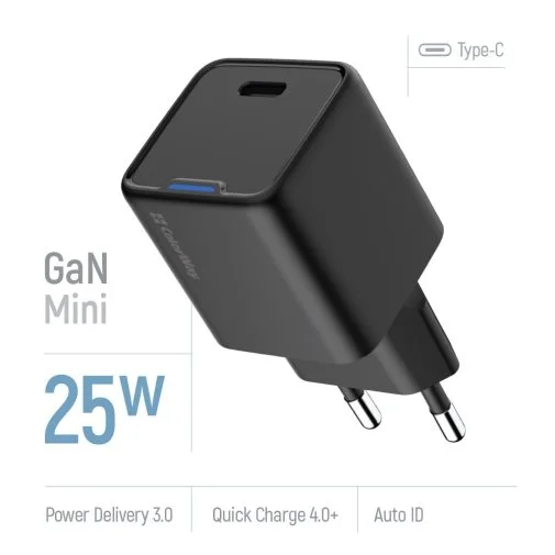 Фото: Зарядний пристрій ColorWay GaN Mini 25W Black (CW-CHS052PD-BK) № 21 | KTC