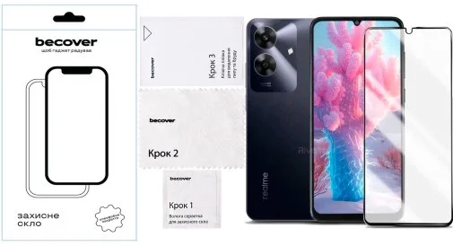 Фото: Захисне скло BeCover for Realme Note 60 - Black (713033) № 6 | KTC