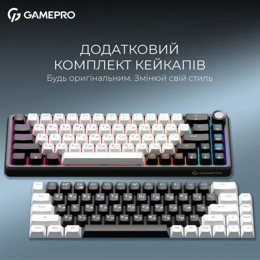Фото: Клавіатура GamePro Asgard Valhalla MK210B Pro RGB WL/BT/USB Black № 24 | KTC