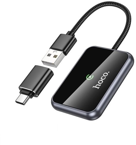 Адаптер Hoco HU1 Way car wireless CarPlay adapter Metal Gray (6942007623674)