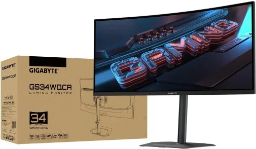 Фото: Монітор Gigabyte GS34WQCA Gaming Monitor - 34" VA / 3440x1440 / 120 Гц / AMD FreeSync Premium / HAS № 21 | KTC