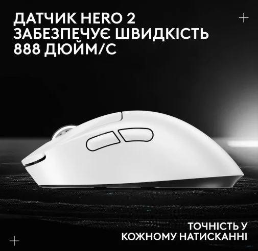 Фото: Миша Logitech G Pro X Superlight 2 Dex Wireless White (910-007365) № 27 | KTC