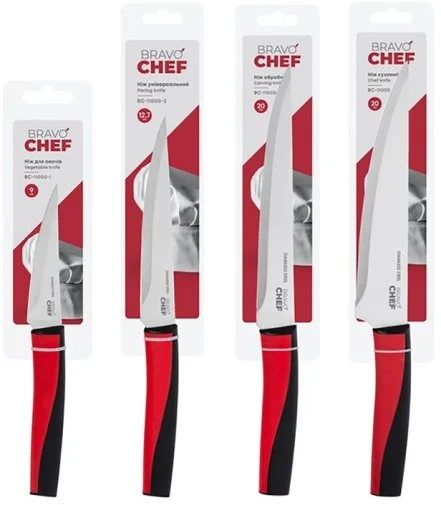 Фото: Ніж кухонний кухарський Bravo Chef 20cm Black/Red (BC-11000-4) № 11 | KTC
