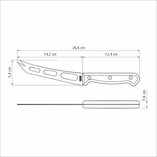 Фото: Ніж кухонний для сиру Tramontina ULTRACORTE 15.2cm Black (23866/106) № 12 | KTC