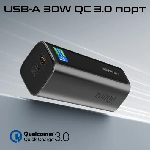 Фото: Батарея універсальна Promate Titan-130RC 20000mAh 130W Grey (6959144068251) № 16 | KTC