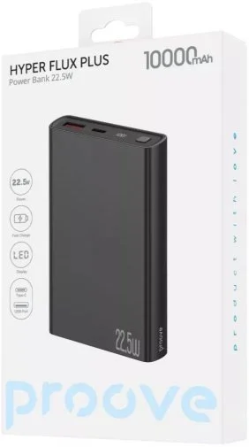 Фото: Батарея універсальна Proove Hyper Flux Plus 10000mAh 22.5W Black (PBF122120001) № 4 | KTC