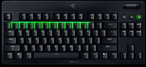 Клавіатура Razer BlackWidow V4 Low-Profile TKL HyperSpeed Green