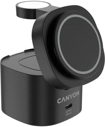 Бездротовий зарядний пристрій Canyon OnCharge 405 4in1 15W, Black