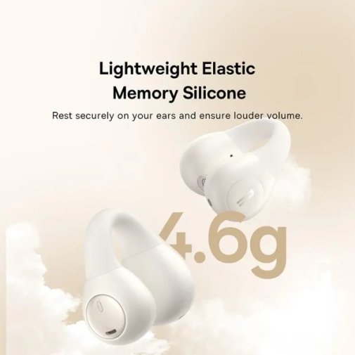 Навушники Baseus Bass 15 Clip Open-Ear TWS white (A00079500223-00)