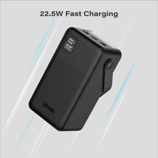 Батарея універсальна Vinnic Everest 4 60000mAh 22.5W Black (4898338024586)