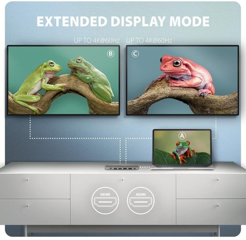 USB-хаб Axagon HMC-7HX2 Grey