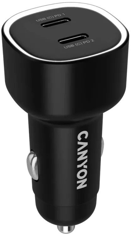 Автомобільний зарядний пристрій Canyon OnDrive 60 60W Black (CNE-CCABR3CC)