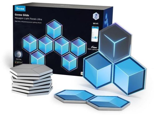 Настінний світильник Govee H606A Glide Hexagon Light RGBIC Wi-Fi/BT 7pcs White (H606AC81)