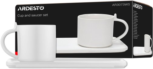 Чашка Ardesto 250ml White (AR3073WS)