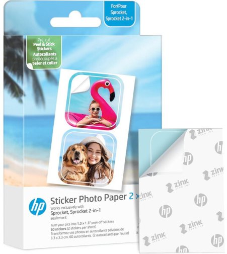Папір HP CutOut Sticker Zink 2x3 30pcs (HPIZ2X330C)