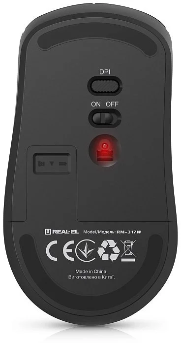Фото: Миша Real-EL RM-317W Wireless Black (EL123200052) № 18 | KTC