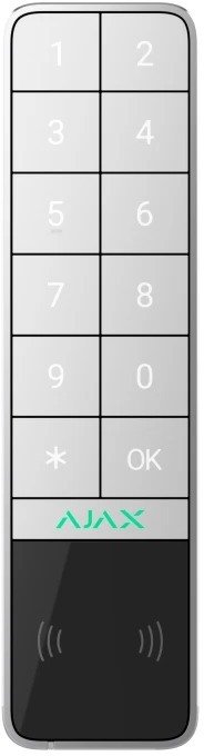 Бездротова клавіатура Ajax KeyPad Outdoor Jeweller White (99967.286.WH1)