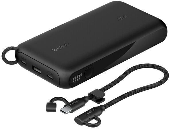 Батарея універсальна Belkin BoostCharge with Display 20000mAh 20W Black (BPB028HQBK)