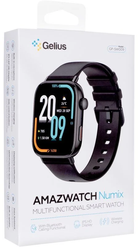 Фото: Смарт годинник Gelius Amazwatch Numix GP-SW009 Black (99686) № 12 | KTC