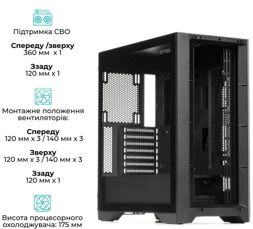 Фото: Корпус QUBE Kaper ARGB Black with window (KAPER_FMNU3) № 21 | KTC