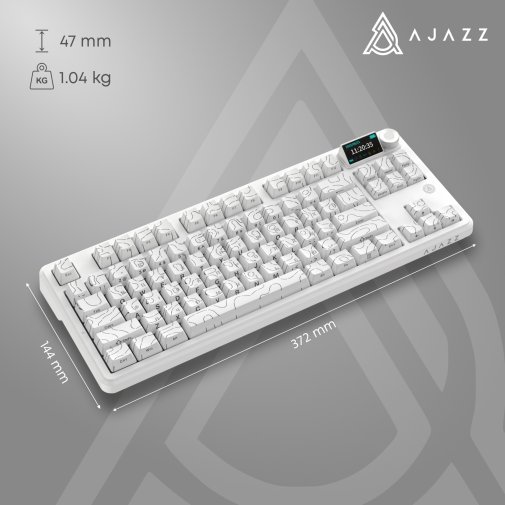 Клавіатура Ajazz AK870 V2 Maillard Switch Side Contour WL/BT/USB