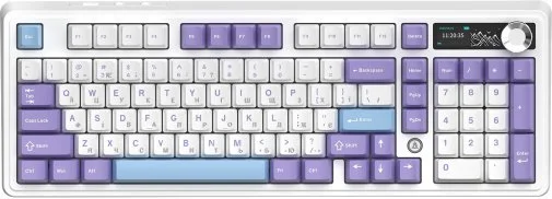 Фото: Клавіатура Ajazz AK980 V2 Gift Switch V2 WL/BT/USB Purple/White/Blue (AK980-V2-G-PWB) № 18 | KTC