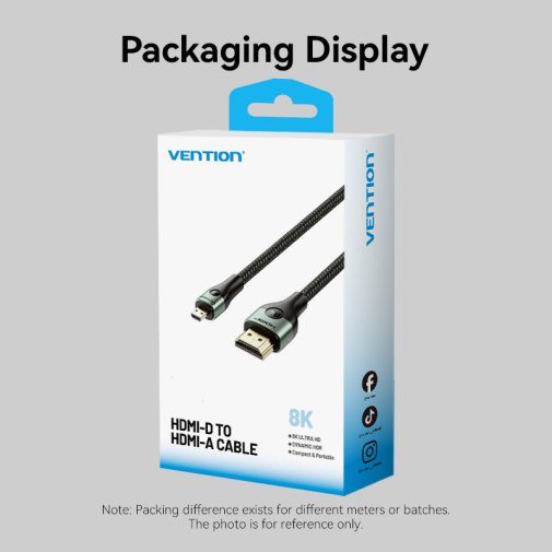 Кабель Vention v2.0 8K HDMI / Micro HDMI 1m Green (AGKGF)