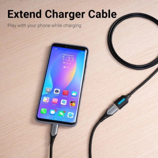 Кабель Vention AM / AF 1.5m Black (CBIBG)