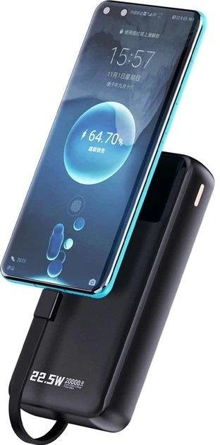 Батарея універсальна Dudao K15 Pro 20000mAh 22.5W Black (6977196682430)