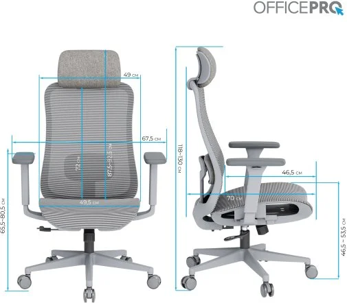 Фото: Крісло OfficePro Wave OC670 Gray (OC670-G-G-G) № 37 | KTC