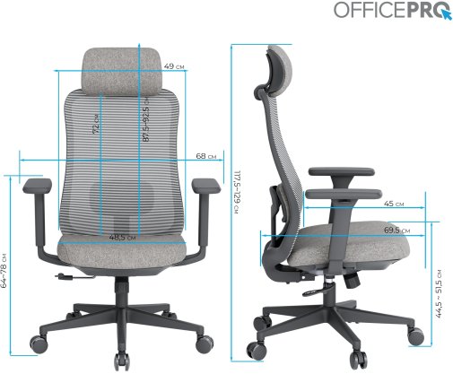 Крісло OfficePro Wave OC599 Black/Dark Gray (OC599-B-DG-DG)